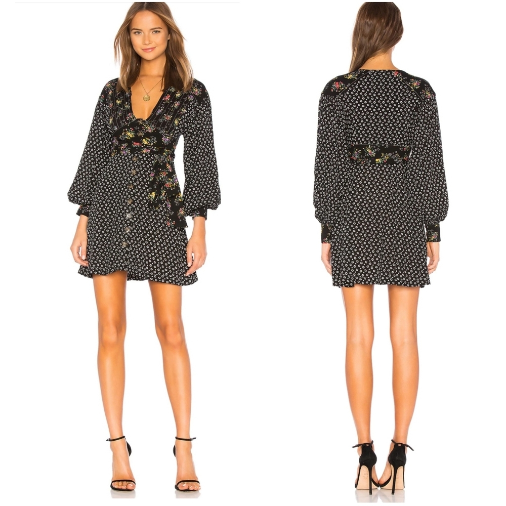 Free People Floral Balloon Sleeve Wonderland Dress - Picture 1 of 16